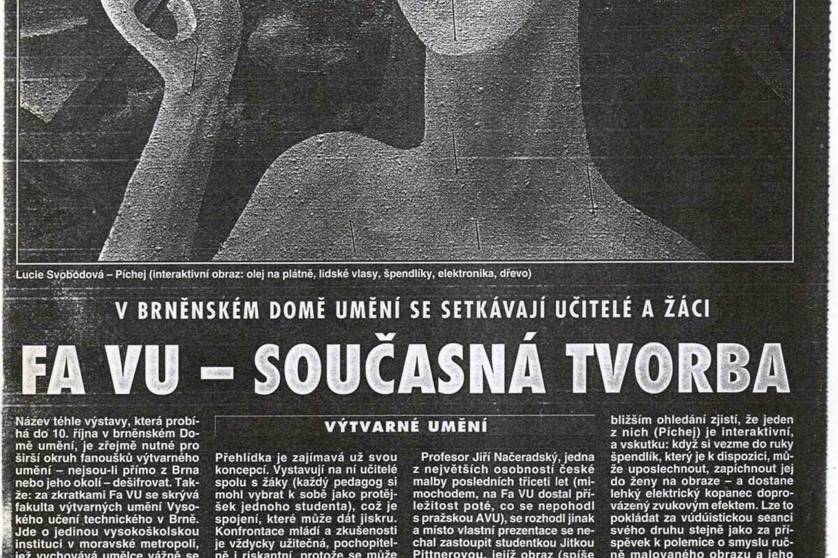 FaVU VUT v Brně. Současná tvorba